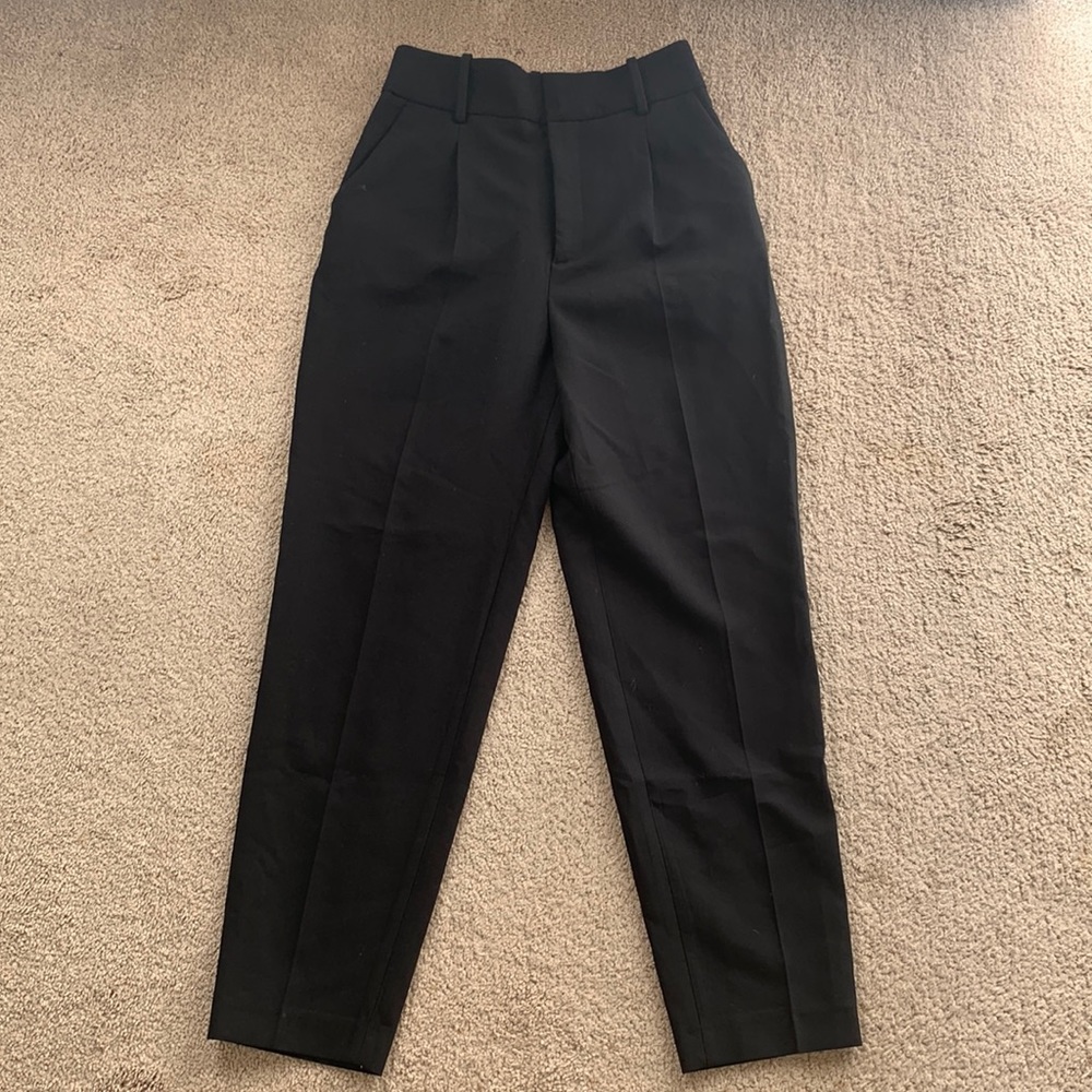 Zara High Waist Black Pants